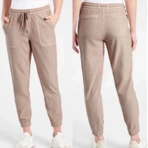 Athleta Farallon Drawstring Jogger Pants Mocha Latte